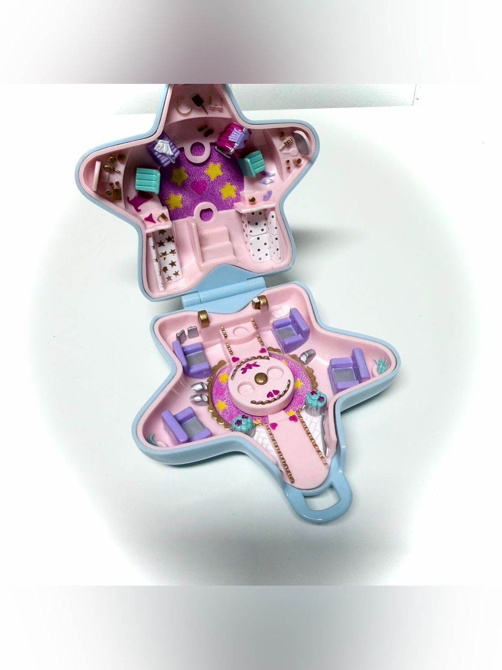 Vintage Polly Pocket Blue Bird 1992 Fashion Fun Star Compact